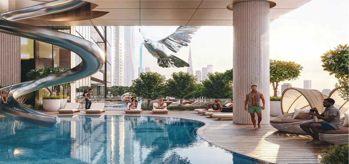 Sobha World City Swimming Pool View