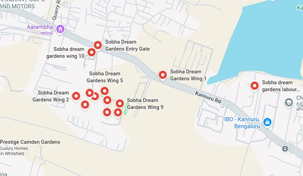 Sobha Dream Gardens Location Map