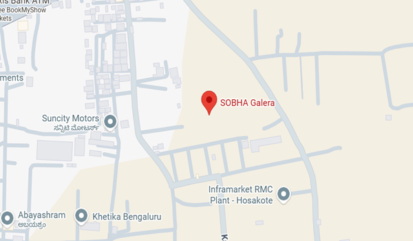 Sobha Galera Location Map