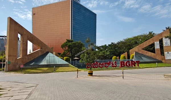 Wide view of the Bearys Global Research Triangle entrance showcasing the advanced tech corridors available near Sobha World City