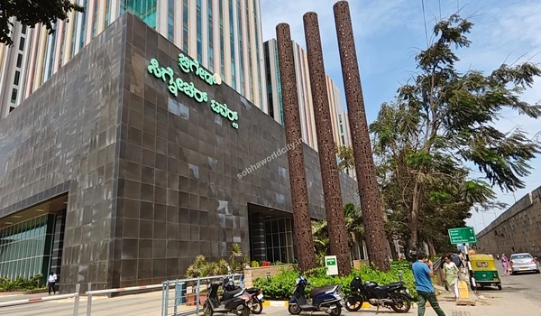 Modern facade of Brigade Signature Towers showcasing the thriving business environment around Sobha World City