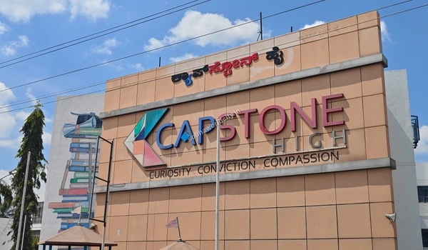 Capstone High school exterior showcasing its educational philosophy, providing excellent schooling options for Sobha World City.