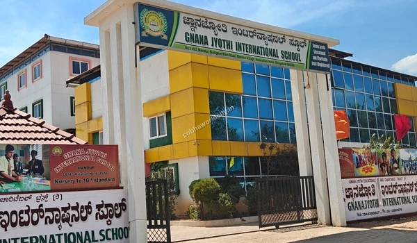 Expansive campus view of Gnana Jyothi International School demonstrating the excellent social infrastructure near Sobha World City