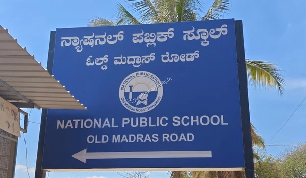 The NPS Old Madras Road signboard, a testament to the premium lifestyle and conveniences awaiting homeowners at Sobha World City.