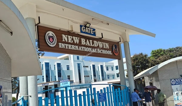 Exterior view of the modern school architecture at New Baldwin International School close to Sobha World City