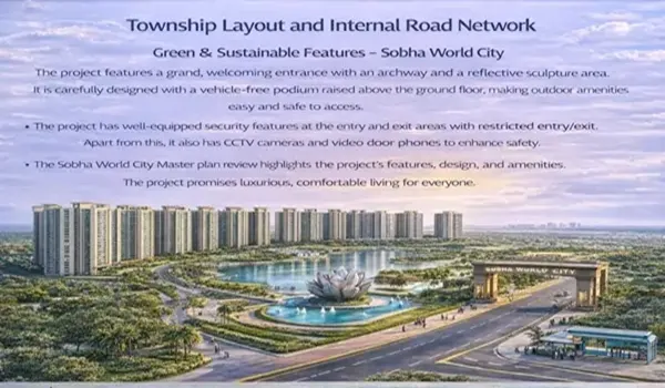 Township Layout and Internal Road Network of Sobha World City